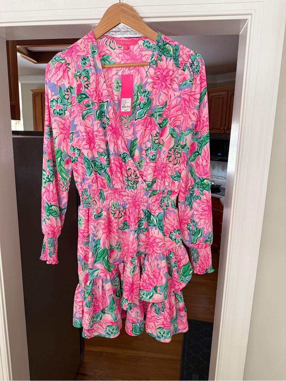 Lilly Pulitzer Women’s Cristiana Stretch Pink Blossom “Try Your Zest” Dress